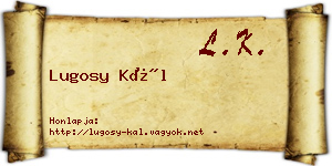 Lugosy Kál névjegykártya